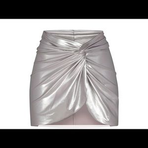 NWT - Skims metallic skirt- XXS Nickel